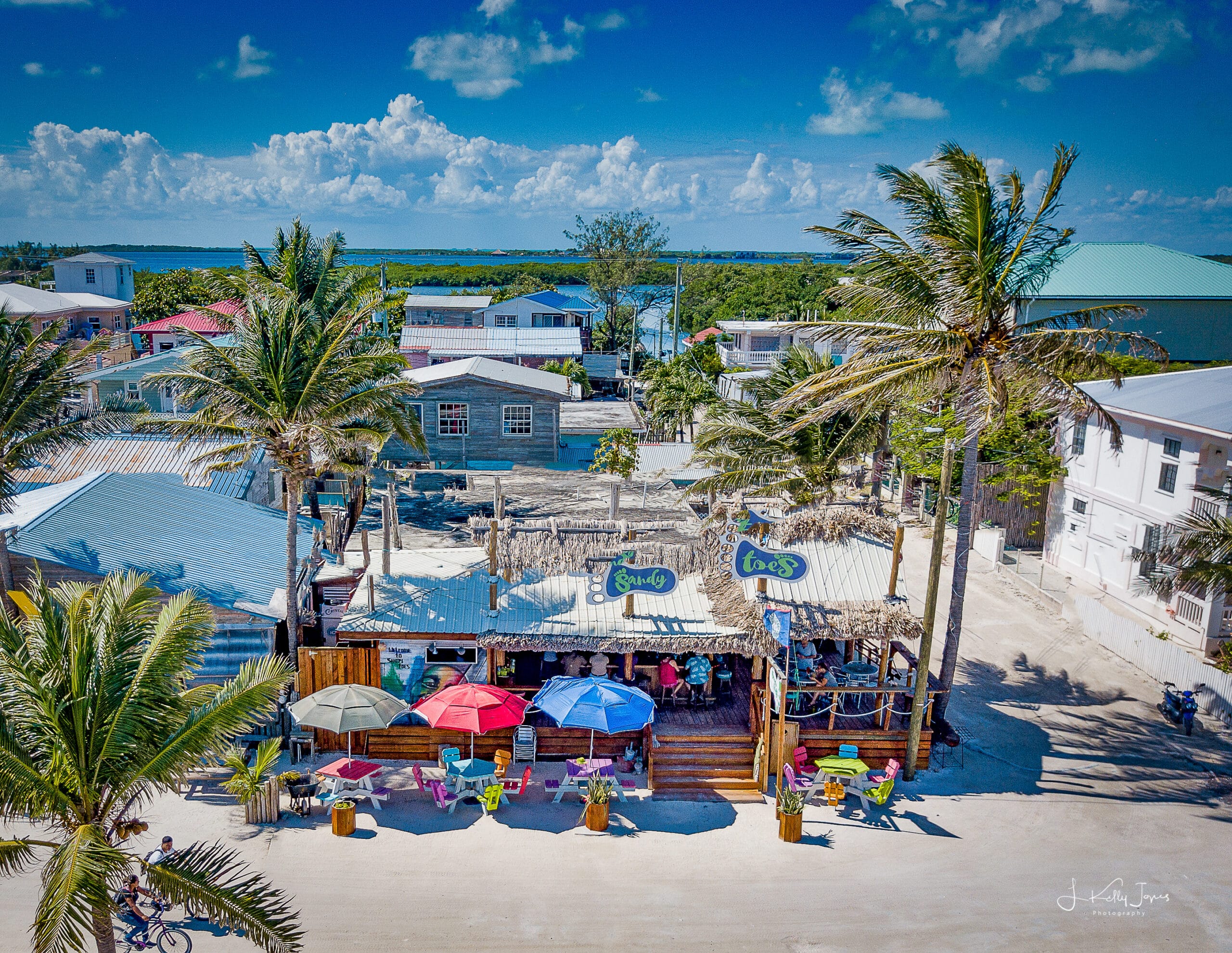 The Best Things to do in San Pedro, Belize 1 Aerial view of Sandy Toes and some of the best things to do in San Pedro, Belize
